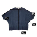 Conges payes B0133RFB037 シャーリングTブラウス 製品洗い ワイド ブラウス シャツ ネイビー レディース コンジェ ペイエ【中古】6-0605S∞