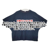 Conges payes B0133RFB037 シャーリングTブラウス 製品洗い ワイド ブラウス シャツ ネイビー レディース コンジェ ペイエ【中古】6-0605S∞