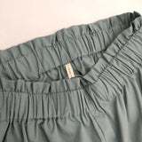 ADIEU TRISTESSE 綿ポリエステルギャザーパンツ B0143AFP029 イージーワイド パンツ ブルーグリーン レディース アデュートリステス【中古】6-0126M∞