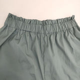 ADIEU TRISTESSE 綿ポリエステルギャザーパンツ B0143AFP029 イージーワイド パンツ ブルーグリーン レディース アデュートリステス【中古】6-0126M∞