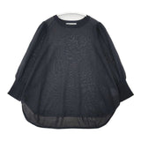 ADIEU TRISTESSE 新品 和紙シアーパフスリーブプルオーバー 定価20680円 セーター ニット ブラック レディース アデュートリステス【中古】6-0330M∞