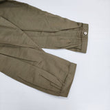 LOISIR フリルカラー コットンシルク ブラウス シャツ カーキ レディース ロワズィール【中古】6-0126M∞