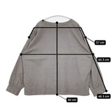 ORCIVAL OR-B0019 STT ボートネックプルオーバー ワイド ブラウス シャツ グレー レディース オーシバル/オーチバル【中古】6-0126M∞