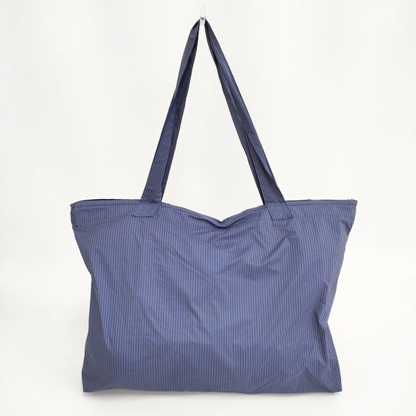 TO&FRO トゥーアンドフロー レインバッグ ストライプ トートバッグ ネイビー レディース【中古】5-1120G◎