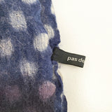 pas de calais ドット柄 マフラー ストール ネイビー ホワイト レディース パドカレ【中古】5-1120T◎