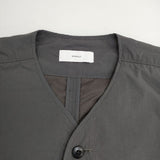 Normally ノーマリー 北欧、暮らしの道具店 903-7100049-X ライトジャケット 中綿 ノーカラージャケット グレー レディース【中古】5-1208T∞