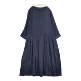 KURASHI&Trips 未使用品 ギャザー 祝福の日を、私らしくセミフォーマル ドレス 903-70903950-X ワンピース ネイビー レディース クラシアンドトリップス/北欧、暮らしの道具店【中古】6-0117M∞