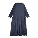 KURASHI&Trips 未使用品 ギャザー 祝福の日を、私らしくセミフォーマル ドレス 903-70903950-X ワンピース ネイビー レディース クラシアンドトリップス/北欧、暮らしの道具店【中古】6-0117M∞