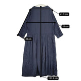 KURASHI&Trips 未使用品 ギャザー 祝福の日を、私らしくセミフォーマル ドレス 903-70903950-X ワンピース ネイビー レディース クラシアンドトリップス/北欧、暮らしの道具店【中古】6-0117M∞