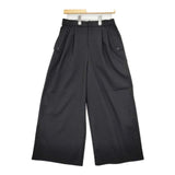KURASHI&Trips 未使用品 903-70905391-X タック ポリエステル ワイドイージー パンツ ブラック レディース クラシアンドトリップス/北欧、暮らしの道具店【中古】6-0117G∞
