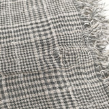 Faliero Sarti イタリア製 ウールシルク チェック 大判 ストール グレー ベージュ レディース ファリエロサルティ【中古】5-1202T◎