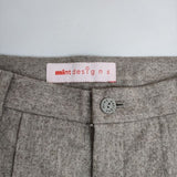 Mint Designs ウール テーパード スラックス パンツ グレージュ レディース ミントデザインズ【中古】5-1208T∞