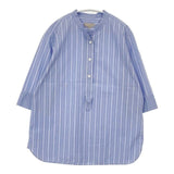 MARGARET HOWELL 578-0152603 WIDE PJ STRIPE COTTON SHIRT プルオーバー ブラウス シャツ ブルー レディース マーガレットハウエル【中古】6-0605S∞