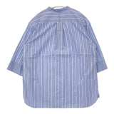 MARGARET HOWELL 578-0152603 WIDE PJ STRIPE COTTON SHIRT プルオーバー ブラウス シャツ ブルー レディース マーガレットハウエル【中古】6-0605S∞