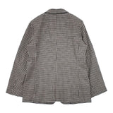 PLAIN PEOPLE ウールシルク チェック テーラードジャケット ブラック ホワイト レディース プレインピープル【中古】6-0126M∞