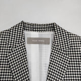 PLAIN PEOPLE ウールシルク チェック テーラードジャケット ブラック ホワイト レディース プレインピープル【中古】6-0126M∞