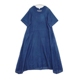 HALLELUJAH リネン 2WAY 半袖 ワンピース ブルー レディース ハレルヤ【中古】6-0422S∞