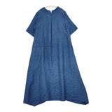 HALLELUJAH リネン 2WAY 半袖 ワンピース ブルー レディース ハレルヤ【中古】6-0422S∞