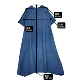 HALLELUJAH リネン 2WAY 半袖 ワンピース ブルー レディース ハレルヤ【中古】6-0422S∞
