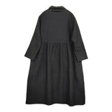 Trip&things購入 リバーシブルコート ローブ パッチワーク ギンガムチェック コート ブラック レッド ネイビー レディース【中古】5-1108T♪