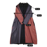 Trip&things購入 リバーシブルコート ローブ パッチワーク ギンガムチェック コート ブラック レッド ネイビー レディース【中古】5-1108T♪