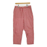 R&D.M.Co- ギンガムチェックサルエルテーパードガムパンツ 定価52800円 25AW レッド ホワイト レディース オールドマンズテーラー【中古】5-1026M♪