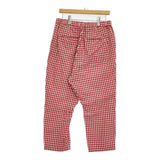 R&D.M.Co- ギンガムチェックサルエルテーパードガムパンツ 定価52800円 25AW レッド ホワイト レディース オールドマンズテーラー【中古】5-1026M♪