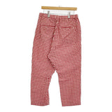 R&D.M.Co- ギンガムチェックサルエルテーパードガムパンツ 定価52800円 25AW レッド ホワイト レディース オールドマンズテーラー【中古】5-1026M♪