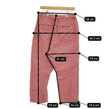 R&D.M.Co- ギンガムチェックサルエルテーパードガムパンツ 定価52800円 25AW レッド ホワイト レディース オールドマンズテーラー【中古】5-1026M♪