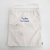 TEMBEA 巾着 ICE アイスクリームバッグ 定価8800円 巾着バッグ 2025 アイボリー レディース テンベア【中古】5-1026G♪