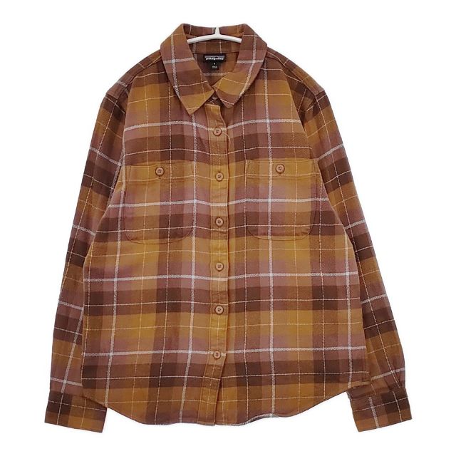 patagonia W’s Fjord Flannel Shirt ウィメンズフィヨルドフランネルシャツ 42406 長袖シャツ FA24 ブラウン レディース パタゴニア【中古】5-1208T∞ patagonia W's Fjord Flannel Shirt ウィメンズフィヨルドフランネル