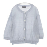 MARGARET HOWELL HOUSEHOLD GOODS FINE LINEN 589-4164004 サマー カーディガン 24SS ライトブルー レディース マーガレットハウエル【中古】6-0415M∞
