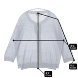 MARGARET HOWELL HOUSEHOLD GOODS FINE LINEN 589-4164004 サマー カーディガン 24SS ライトブルー レディース マーガレットハウエル【中古】6-0415M∞