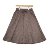 45R/45rpm ジャージフラノのフレアースカート 定価41800円 ロングスカート ブラウン ベージュ レディース フォーティーファイブアールピーエム【中古】5-1205T∞