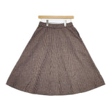 45R/45rpm ジャージフラノのフレアースカート 定価41800円 ロングスカート ブラウン ベージュ レディース フォーティーファイブアールピーエム【中古】5-1205T∞