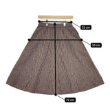 45R/45rpm ジャージフラノのフレアースカート 定価41800円 ロングスカート ブラウン ベージュ レディース フォーティーファイブアールピーエム【中古】5-1205T∞