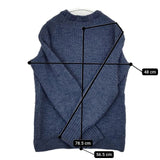 45R/45rpm 908ガンジーセーター 定価53900円 ウール ニット ネイビー レディース フォーティーファイブアールピーエム【中古】5-1205T∞