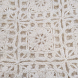 45R/45rpm 綿ウールかぎ針モチーフポンチョ 定価37400円 サイズ0 セーター ニット アイボリー レディース フォーティーファイブアールピーエム【中古】5-1211T◎