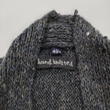 45R/45rpm リネン・ギマミックスツイードKNIT JACKET ニット 定価61600円 カーディガン ネイビー グレー レディース フォーティーファイブアールピーエム【中古】5-1206T♪