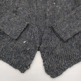 45R/45rpm リネン・ギマミックスツイードKNIT JACKET ニット 定価61600円 カーディガン ネイビー グレー レディース フォーティーファイブアールピーエム【中古】5-1206T♪