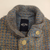 45R/45rpm シェットランドウールの908オール ジャケット 定価64900円 ジャケット ブルー レディース フォーティーファイブアールピーエム【中古】5-1205T∞