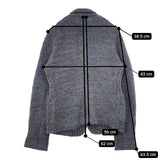 45R/45rpm シェットランドウールの908オール ジャケット 定価64900円 ジャケット ブルー レディース フォーティーファイブアールピーエム【中古】5-1205T∞