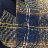 45R/45rpm ダブルフェイスツィードチェックコート 定価143000円 ネイビー グレー レディース フォーティーファイブアールピーエム【中古】5-1206T♪