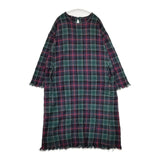 45R/45rpm フロートタータンチェックワンピース ドレス 定価55000円 ワンピース グリーン ネイビー レディース フォーティーファイブアールピーエム【中古】5-1205T∞