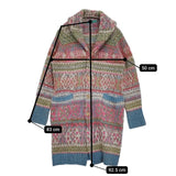 45R/45rpm ノアランドジャガードカウチンコート 定価70400円 コート マルチカラー レディース フォーティーファイブアールピーエム【中古】5-1206T♪