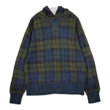 45R/45rpm ブラックウォッチジャカードの908フーディ（インディゴ） 定価41800円 パーカー カーキ レディース フォーティーファイブアールピーエム【中古】5-1205M∞