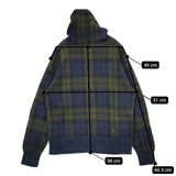 45R/45rpm ブラックウォッチジャカードの908フーディ（インディゴ） 定価41800円 パーカー カーキ レディース フォーティーファイブアールピーエム【中古】5-1205M∞