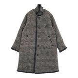 45R/45rpm シェットランドニットとボアのコート リバーシブル 定価159500円 グレー ネイビー レディース フォーティーファイブアールピーエム【中古】5-1123A♪