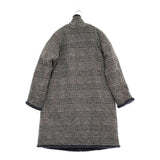 45R/45rpm シェットランドニットとボアのコート リバーシブル 定価159500円 グレー ネイビー レディース フォーティーファイブアールピーエム【中古】5-1123A♪