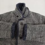 45R/45rpm シェットランドニットとボアのコート リバーシブル 定価159500円 グレー ネイビー レディース フォーティーファイブアールピーエム【中古】5-1123A♪